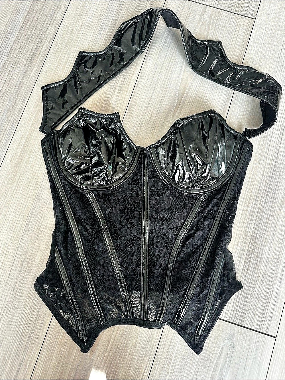 Dolls Kill Lace Corset Top in Black Size XS
